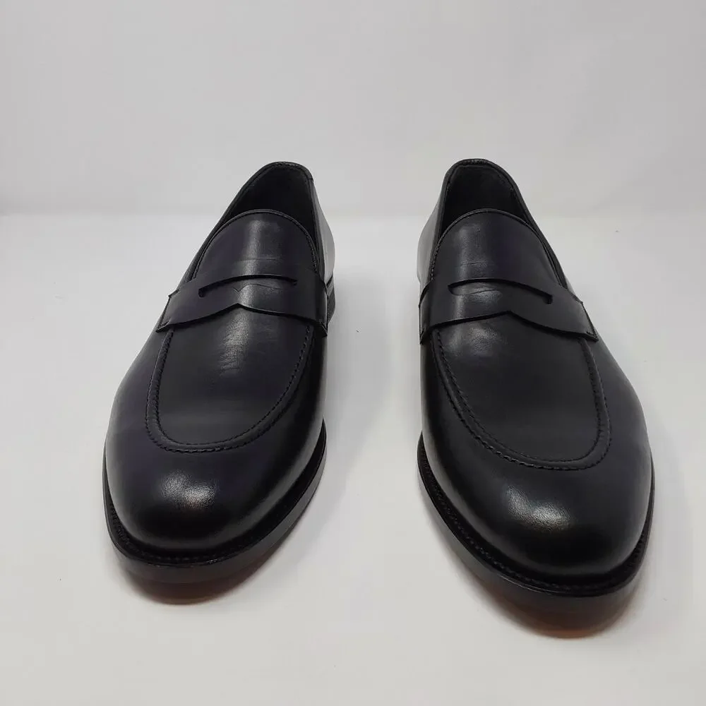 Thursday Boot Co Lincoln Penny Loafers Men's 12 Black Leather Dress Shoes NIB